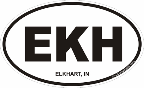 Elkhart Indiana Oval Decal