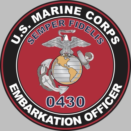 U.S.M.C. MOS 0430 Embarkation Officer Decal