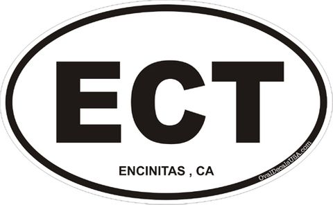 Encinitas California Oval Decal