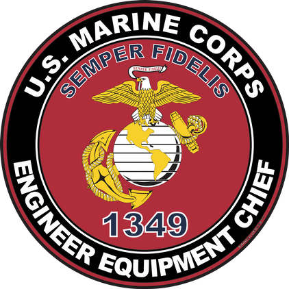 U.S.M.C. MOS 1349 Engineer Equipment Chief Decal