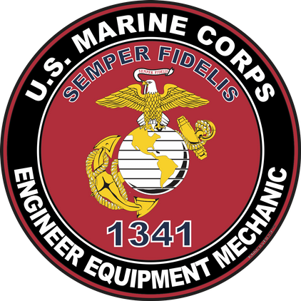 U.S.M.C. MOS 1341 Engineer Equipment Mechanic Decal