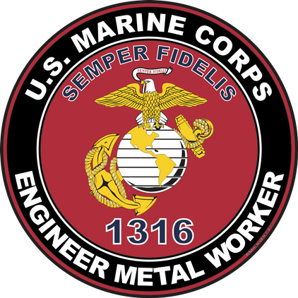 U.S.M.C. MOS 1316 Engineer Metal Worker Decal