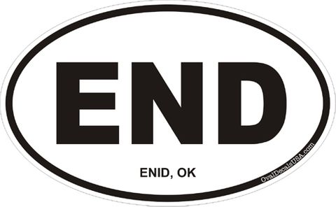 Enid Oklahoma Oval Decal