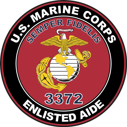 U.S.M.C. MOS 3372 Enlisted Aide Decal