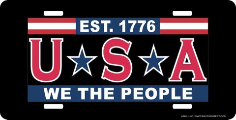 Est 1776 "We The People" License Plate