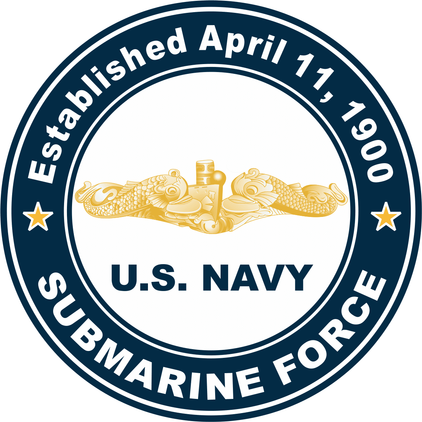 Established April 11, 1900 Submarine Force Gold Dolphins Decal