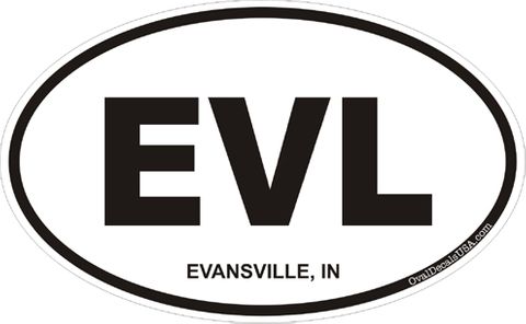 Evansville Indiana Oval Decal