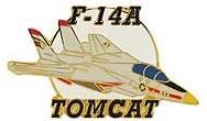 F14A Tom Cat (right-facing) Lapel Pin (1 -1/2")