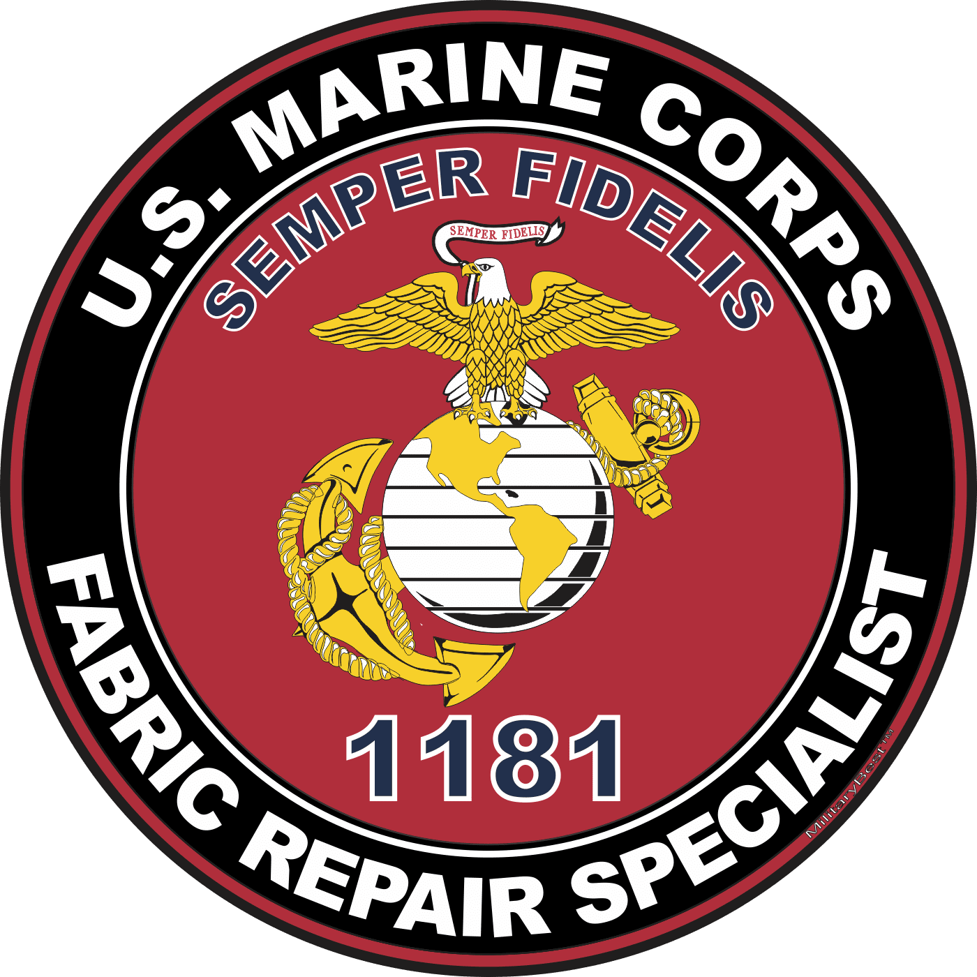 U.S.M.C. MOS 1181 Fabric Repair Specialist Decal