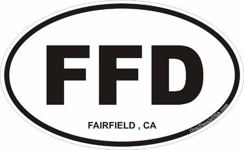 Fairfield California Oval Decal
