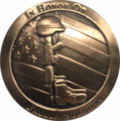 Fallen Soldier Gold Concho Pin