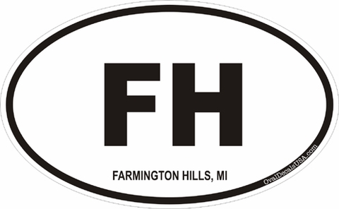 Farmington Heights Michigan Oval Decal