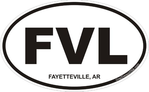 Fayetteville Arkansas Oval Decal