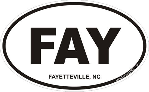 Fayetteville North Carolina Oval Decal