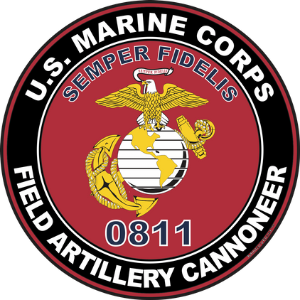 U.S.M.C. MOS 0811 Field Artillery Cannoneer Decal