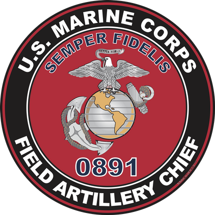 U.S.M.C. MOS 0891 Field Artillery Chief Decal