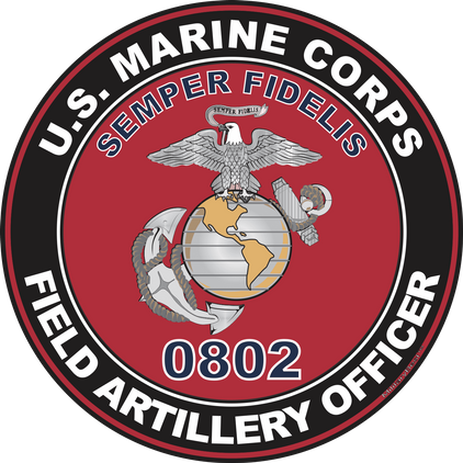 U.S.M.C. MOS 0802 Field Artillery Officer Decal