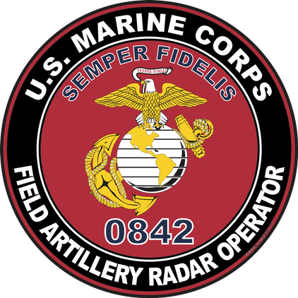 U.S.M.C. MOS 0842 Field Artillery Radar Operator Decal