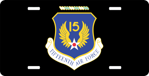 Fifteenth Air Force License Plate