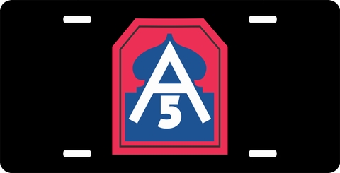 Fifth Army License Plate