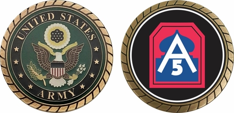 Fifth U.S. Army Patch Challenge Coin