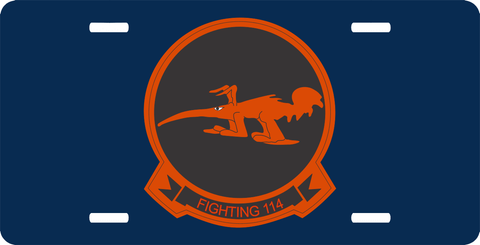 Fighting-114 Aardvarks License Plate