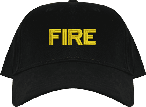 Fire Text Only USA Cap