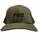 Fire Text Only USA Mesh-Back Cap