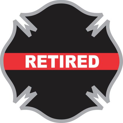 Thin Red Line Firefighter Cross Retired Decal