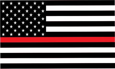 Firefighter Thin Red Line American Flag Decal