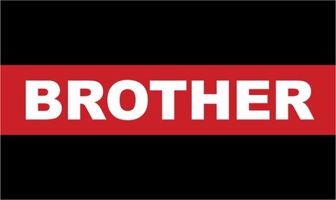 Firefighter Thin Red Line Brother Decal