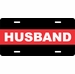 Firefighter Thin Red Line Husband License Plate