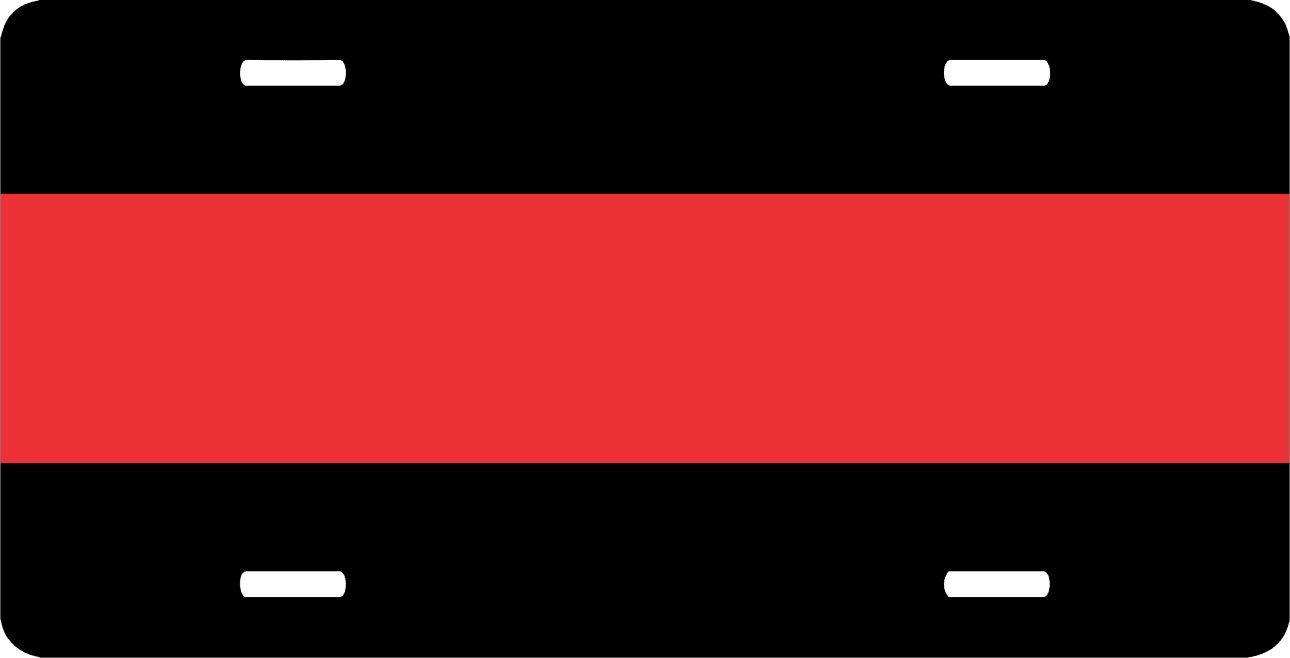 Firefighter Thin Red Line License Plate