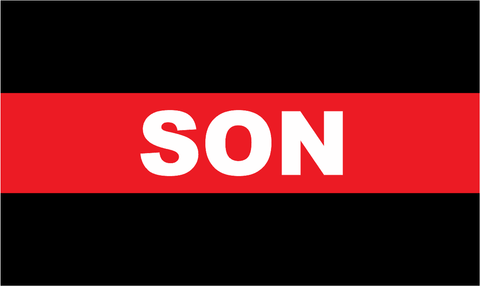 Firefighter Thin Red Line Son Decal
