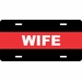 Firefighter Thin Red Line Wife License Plate