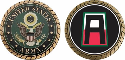 First U.S. Army Patch Challenge Coin