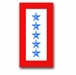 'FIVE BLUE STAR' SERVICE FLAG VINYL TRANSFER DECAL