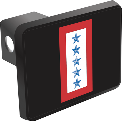 Five Blue Stars Flag Trailer Hitch Cover