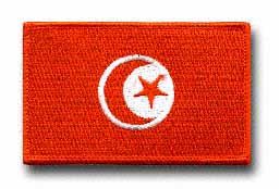 FLAG OF TUNISIA 3&frac12;" SHOULDER PATCH