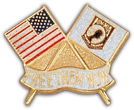 Flag POW Lapel Pin
