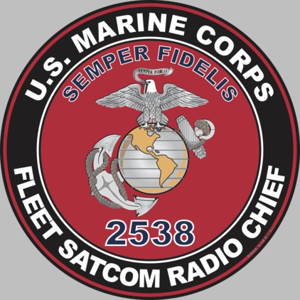 U.S.M.C. MOS 2538 Fleet SATCOM Radio Chief Decal
