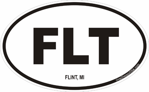 Flint Michigan Oval Decal