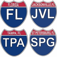 Florida Interstate Stickers Decals Thumbnail Illustration