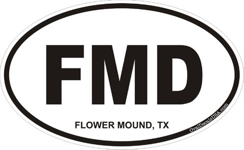 Flower Mound Texas Oval Decal