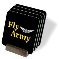 Fly Army Aviator Coasters - Set of 4