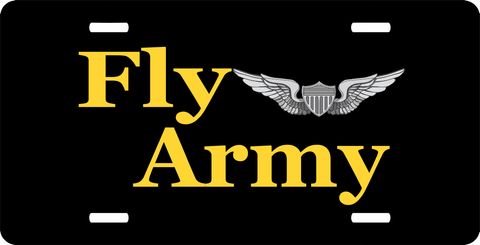 Fly Army Aviator License Plate