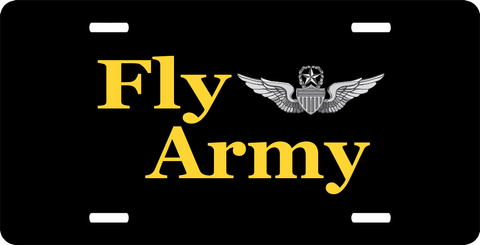 Fly Army Master Aviator License Plate
