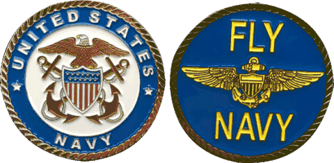 Fly Navy Officer Challenge Coin
