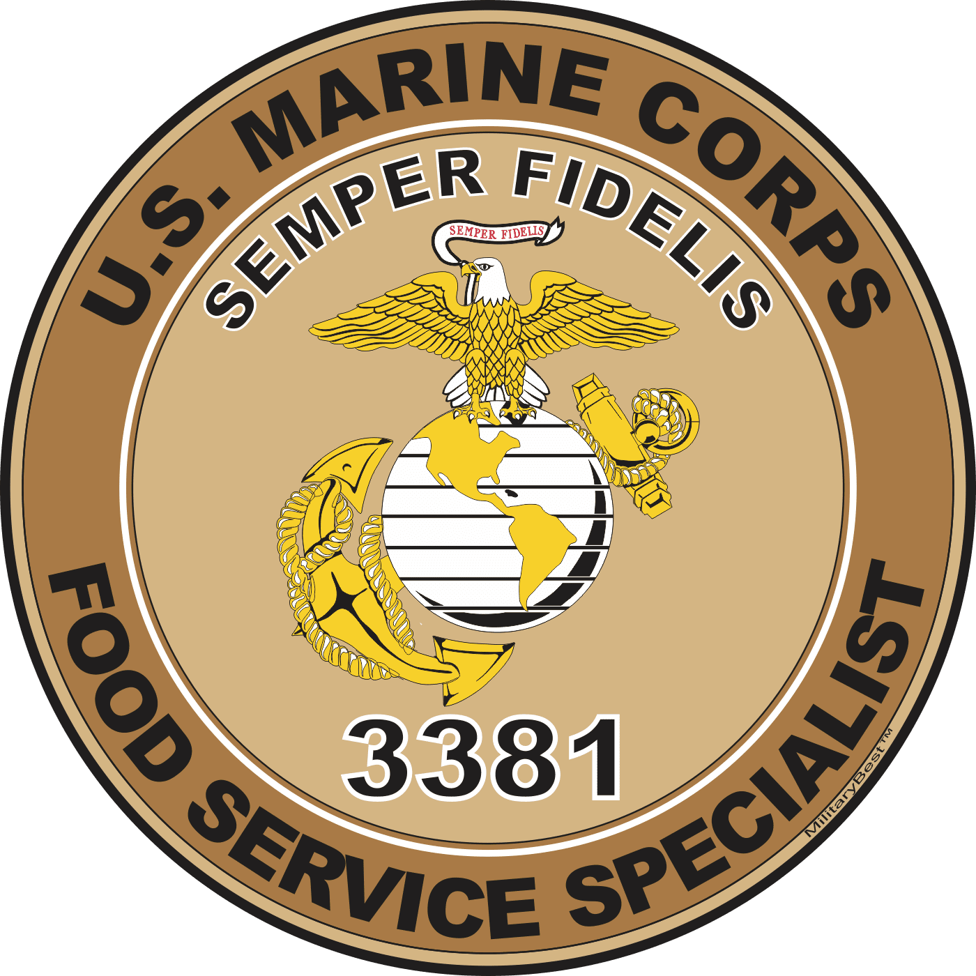 U.S.M.C. MOS 3381 Food Service Specialist Decal