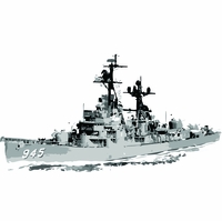 Forrest Sherman Class Destroyer Merchandise Thumbnail Illustration